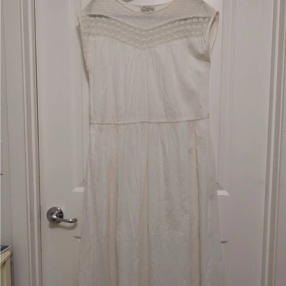 Vintage Nancy Johnson for Prisma White knee length 100% Cotton Sleeveless Dress - Picture 2 of 4